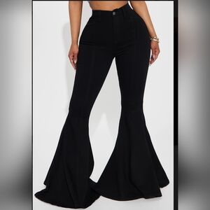Fashion Nova Black Wide Leg Jeans